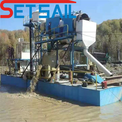 37 kW-150 kW Catena di potenza di dragaggio Equipaggiamento per l'estrazione di diamanti di Bucket River con centrifuga