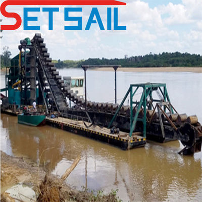 37 kW-150 kW Catena di potenza di dragaggio Equipaggiamento per l'estrazione di diamanti di Bucket River con centrifuga
