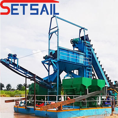 Serbatoio attrezzature per l'estrazione dell'oro con secchio a catena 5.5kw-20kw Potenza 1.0m-2m Altezza