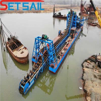 Chain Bucket Lake Mining Gold Diamond Nave con potenza motrice di sollevamento di paracadute di agitazione