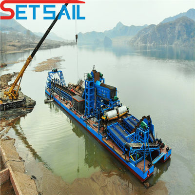 Chain Bucket Lake Mining Gold Diamond Nave con potenza motrice di sollevamento di paracadute di agitazione