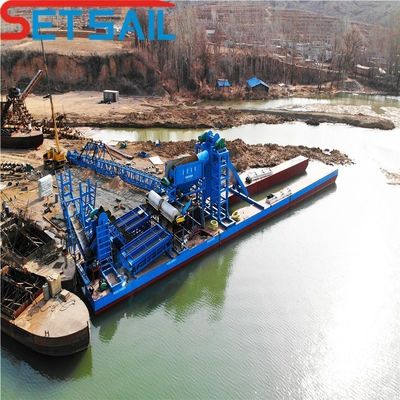 Chain Bucket Lake Mining Gold Diamond Nave con potenza motrice di sollevamento di paracadute di agitazione