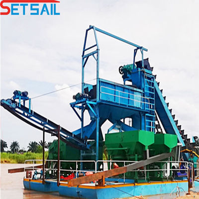 Equipaggiamento di dragaggio per l'estrazione di minerali a catena ad alta capacità per l'oro fluviale Soluzione personalizzata