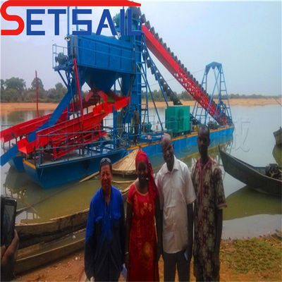 60m3-300m3 Capacità Ciclone Tipo Catena Scafo Fiume Dredger per l'oro del fiume