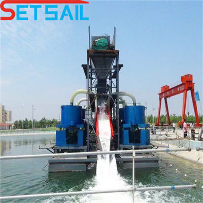 8m-28m profondità di dragaggio Setsail Chain Bucket Gold Dredger per diamanti di Cummins Weichai