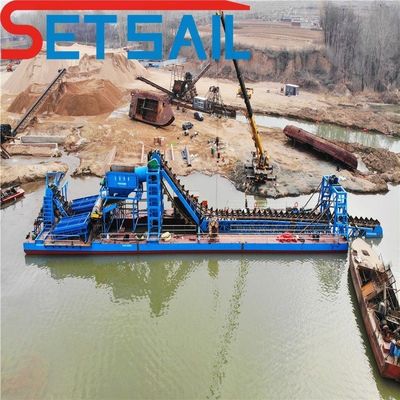 128PCS-176PCS Chian Quantity Bucket Chain River Sand Gold Dredger per la dragaggio dei diamanti