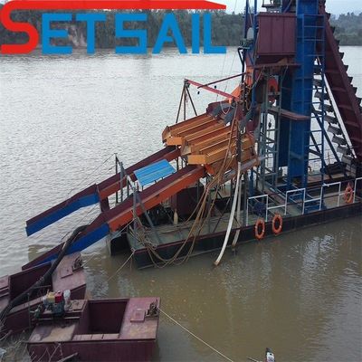 Electric QHMB-3 Lake Chain Bucket Gold Mining Dredger per River Diamond a prezzi accessibili