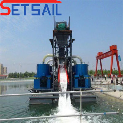 37kw-150kw Dredging Power Chain Bucket River Mining Gold Dredger con paracadute di agitazione