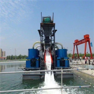 Dredger per l'estrazione dell'oro fluviale altamente produttivo con capacità di attrezzature di jigging da 60m3 a 300m3