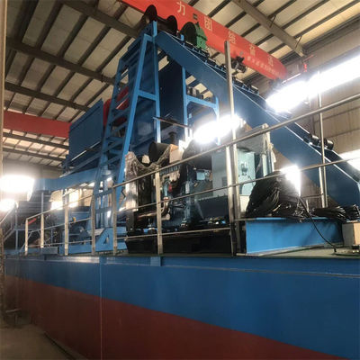 Dredger per l'estrazione dell'oro fluviale altamente produttivo con capacità di attrezzature di jigging da 60m3 a 300m3