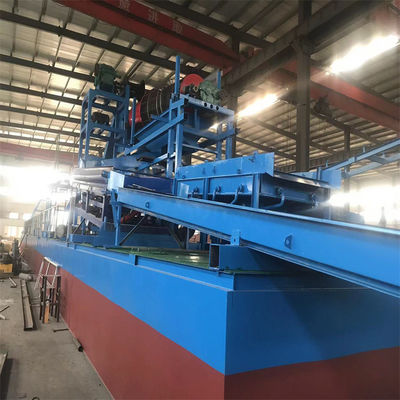 Dredger per l'estrazione dell'oro fluviale altamente produttivo con capacità di attrezzature di jigging da 60m3 a 300m3