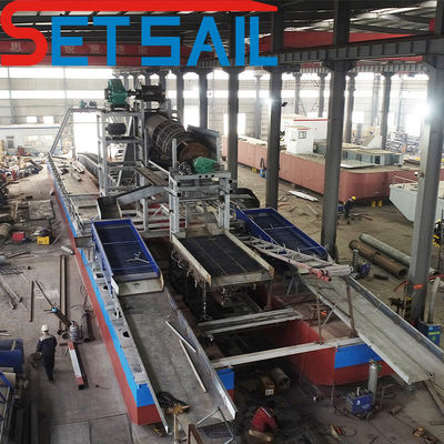 Dredger versatile per l'estrazione dell'oro e dei diamanti del fiume con capacità di catena di secchi da 60m3-300m3