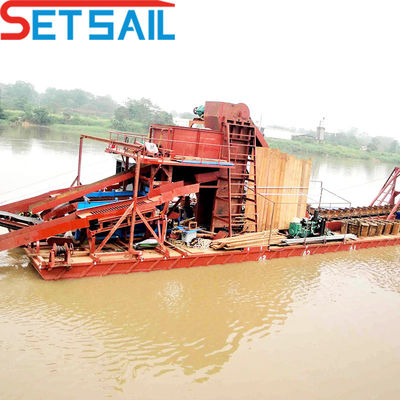Dredger per l'estrazione di oro e diamanti a 100 t/h alimentato da un motore di sollevamento da 7,5 kW a 100 kW