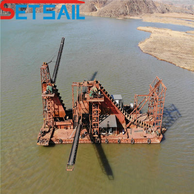 Dredger per l'estrazione di oro e diamanti a 100 t/h alimentato da un motore di sollevamento da 7,5 kW a 100 kW