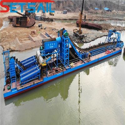 Dredger per l'estrazione di oro e diamanti a 100 t/h alimentato da un motore di sollevamento da 7,5 kW a 100 kW