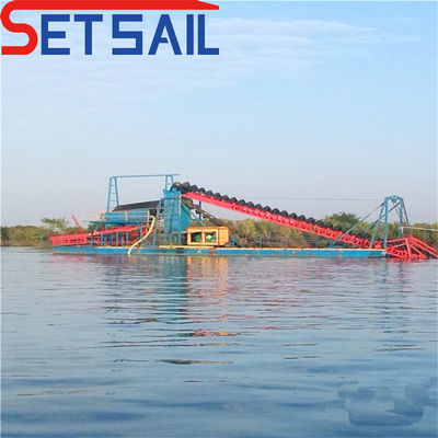 Potenza della pompa di iniezione 7.5kw-50kw Catena secchio fiume miniera d'oro Dredge Macchine Nave