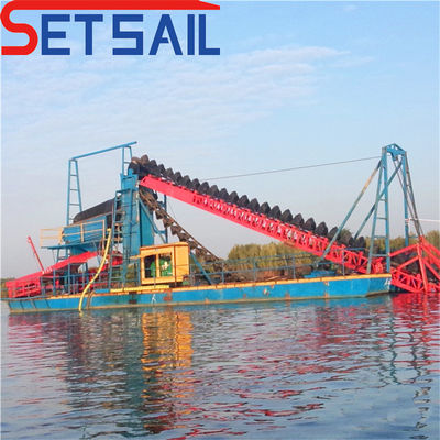 Potenza della pompa di iniezione 7.5kw-50kw Catena secchio fiume miniera d'oro Dredge Macchine Nave