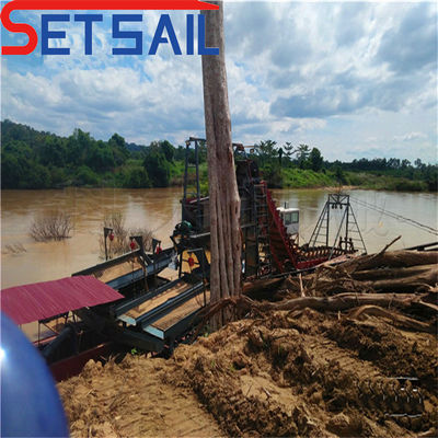 80000.000kg Set di energia elettrica catena di vela secchio di oro dragaglio per il fiume Congo diamante