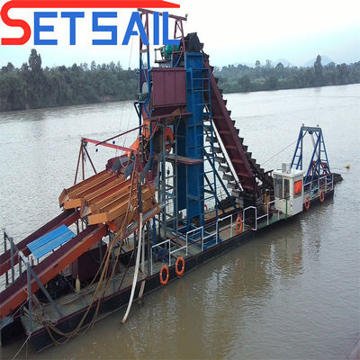 Dredger per l'estrazione di diamanti e oro con lunghezza totale di 24-38 m e paracadute di agitazione