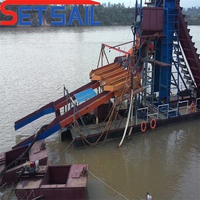 Dredger per l'estrazione di diamanti e oro con lunghezza totale di 24-38 m e paracadute di agitazione
