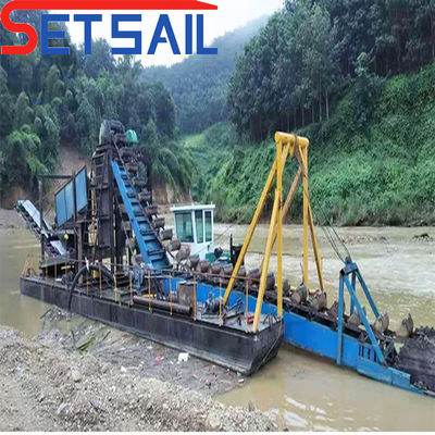 Dredger per l'estrazione di diamanti e oro con lunghezza totale di 24-38 m e paracadute di agitazione