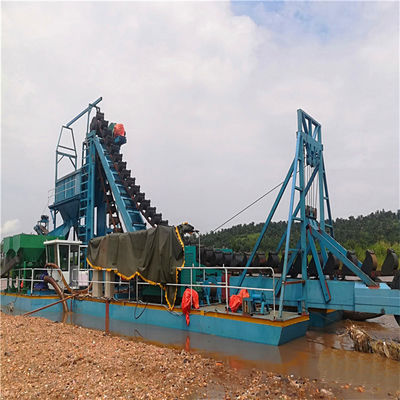 Dredger di sabbia a secco a catena oro / diamanti con macchina di jigging e attrezzature di agitazione