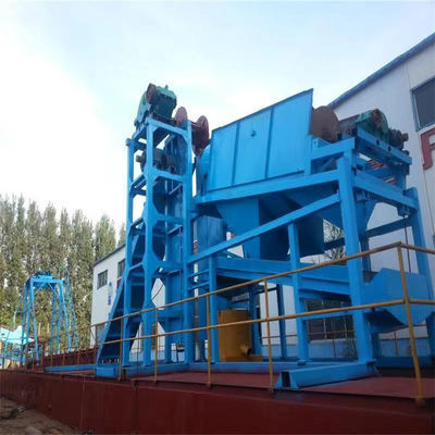 Dredger di sabbia a secco a catena oro / diamanti con macchina di jigging e attrezzature di agitazione