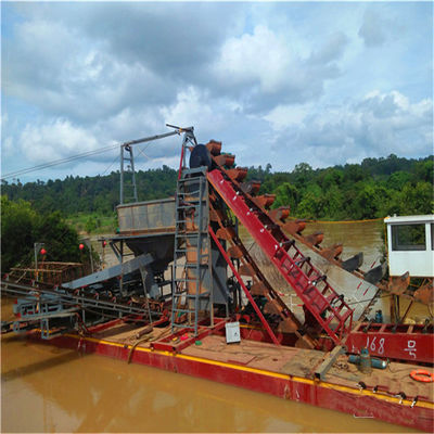 Dredger di sabbia a secco a catena oro / diamanti con macchina di jigging e attrezzature di agitazione