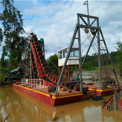 Dredger di sabbia a secco a catena oro / diamanti con macchina di jigging e attrezzature di agitazione