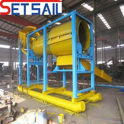 Potenza dello schermo a tamburo 10T Macchine per l'estrazione di oro e diamanti ad alta capacità 10kw-50kw