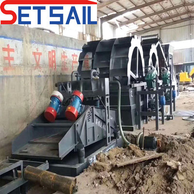 650 Lavatrice di sabbia a due ruote a riduttore principale con consumo di acqua di 40-300 t/h