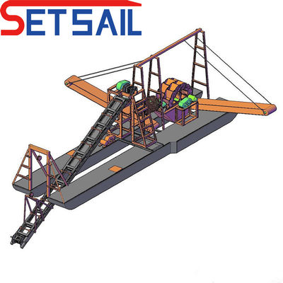 Velocità di rotazione 0,8-1,2 giri/min QHSM-6 Wheel Sand Washing Machine for Washing Project