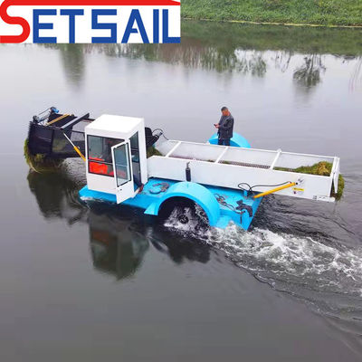 Propeller Driven Harvester-53 Fiume e lago pulizia raccolta rifiuti Skimmer Barca